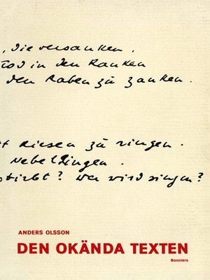 cover image of Den okända texten